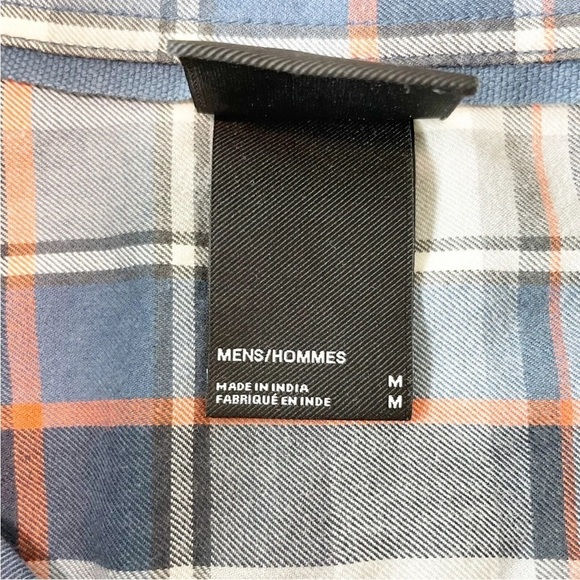 The North Face Men's Plaid Button Up Casual Shirt Blue Gray Medium - Picture 12 of 12